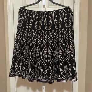 Elegant Black and White A-Line Skirt